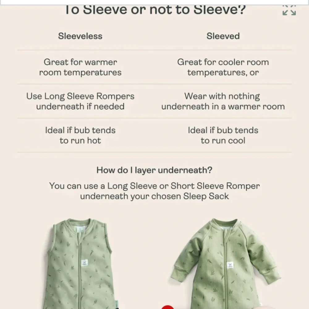 Ergo Australia Sleep Sack 3.5 TOG Sleeved Sage toddler sleep sack Heritage 24 Mo
